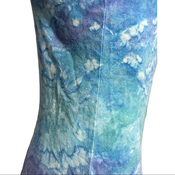 VTG 90's Purple/Blue/Green Tie Dye Spaghetti Strap Next Exit Romper Sm - Picture 4 of 10